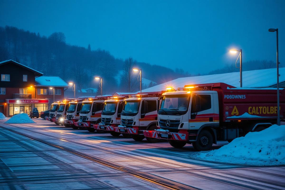 Works depot and winter service control